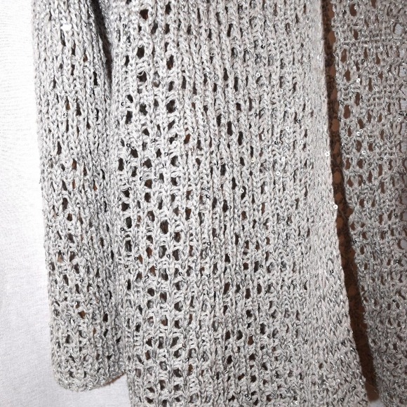 Grace Elements  - knitted Gray & Silver cardigan women's size XL - Picture 3 of 4